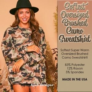 SOFTEST OVERSIZED BRUSHED CAMO SWEATSHIRT